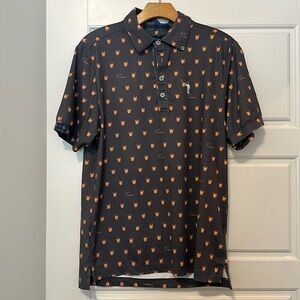 William Murray Golf Shirt.  Size Small.  Whiskey glass print